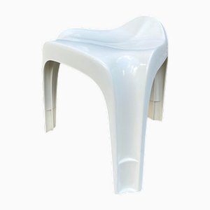 White Taboret Stacking Stool by Alexander Begge for Casala