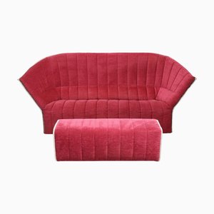 Divano a tre posti e panca Moël attribuiti a Inga Sempé per Ligne Roset, set di 2