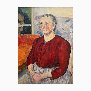 Hans Berger, Housewife, Oil on Canvas