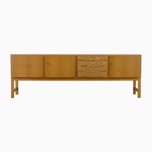 Mid-Century Brutalist Sideboard in Oak, 1970s