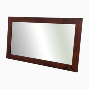 Large Mid-Century Modern Rosewood Mirror, Denmark, 1970s