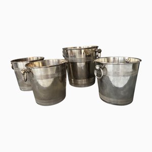 Wine Coolers in Metal from Christofle, 1960s, Set of 4