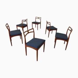 Chaises de Salle à Manger Modèle 94 en Teck & Kvadrat Hallingdal par Johannes Andersen pour Christian Linneberg, Danemark, 1960s, Set de 6