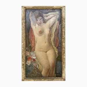 Yasushi Tanaka, Posing Nude Model, Oil on Canvas