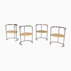 Mid-Century Modern Italian P4 Catilina Chairs by Luigi Caccia Dominioni for Azucena, 1958, Set of 4