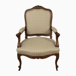 Poltrona in stile Luigi XV in faggio, metà del XIX secolo