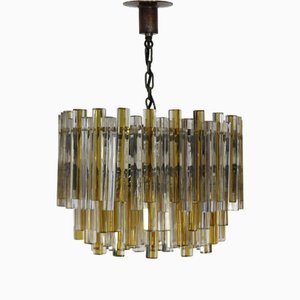 Kronleuchter der Triedri Serie aus Muranoglas von Venini, Italien, 1960er