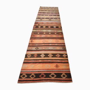 Türkischer Vintage Kelim Läufer aus Wolle