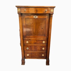 Secreter antiguo de estilo Imperio con solapa, siglo XIX