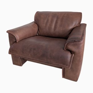 Large Mid-Century Dutch Buffalo Leather Armchair from Leolux, 1970s