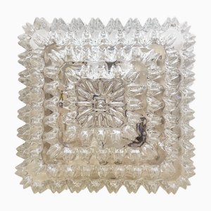 Large Wall or Ceiling Lamp Crystal Cluster Square Cascade, Attr. Helena Tynell for Limburger Leuchten, Germany, 1960s by Helena Tynell