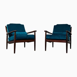 Poltrone in teak, Scandinavia, 1960, set di 2