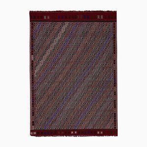 Mid-20th Century Jajim Kilim with Diagonal Stripes