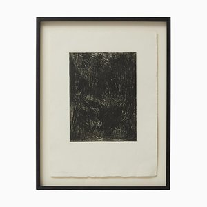 Enrico Della Torre, Black and White Abstract Composition, Engraving, 2016, Framed