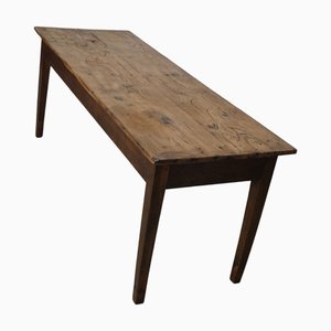 Antiker französischer Esstisch aus Ulmenholz, 19. Jh.