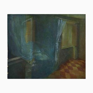 Giovanni Gromo, Interior, Oil Painting, 1980s