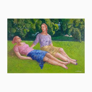 Alessio Paternesi, Penetrate the Sky, Oil on Panel, 1980s