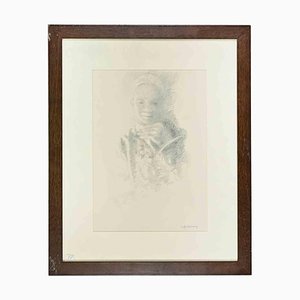 Sigfrido Oliva, Portrait, Pencil Drawing, 1980s