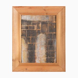 Paolo La Motta, The Wall, Oil Painting, 2000s, Framed