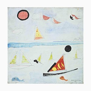 Lillo Bartoloni, Red Only on the Cloud, Oil on Canvas, 1982