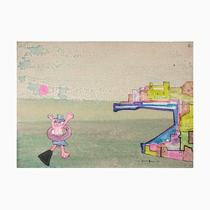 Lillo Bartoloni, Caluroso en verano, óleo sobre lienzo, 1981