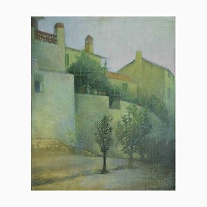 Giovanni Gromo, Landscape, Oil on Canvas on Wood, 1980s