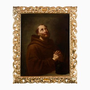 Domenico Fedeli dopo Maggiotto, San Francesco in meditazione, 1700, Olio su tela, In cornice