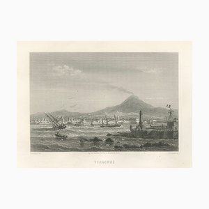 Lebreton, Veracruz Port und Vulkan Panorama, 1867, Gravur