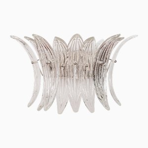 Applique in vetro di Murano con foglie, Italia, anni '80