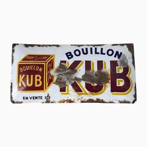 Curved Enamel Plaque from Kubor, 1930s