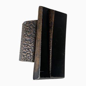 Brutalist Bronze Door Handle, 1970s
