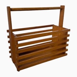 Constructivist Pine Magazine Rack, 1950s