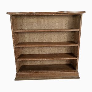 Art Deco Whitewashed Oak Shelf, 1920s