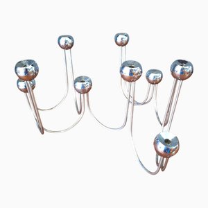 Chrome Candleholder by Sami Wiikkala for Cleto Munaris Aeritalia, Italy, 1970s