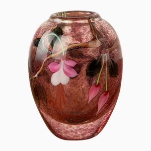 Art Nouveau Blown Glass Vase by Ed Aleksander for Orient & Flume, 1975