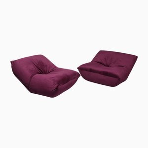 Purple Papillon Lounge Chairs by Guido Maria Rosati for Giovannetti, 1974, Set of 2