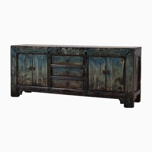 Credenza grande laccata blu, anni '30