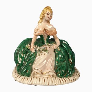 Scultura in porcellana dipinta a mano di Perdomello, Nove Bassano, anni '40-'50