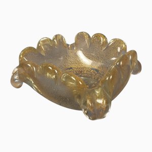 Golden Sommerso Murano Glass Centerpiece from Barovier & Toso, 1940s