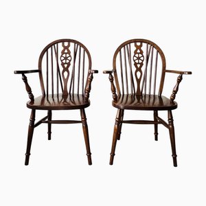 Poltrone Windsor Mid-Century in quercia, Regno Unito, anni '50, set di 2