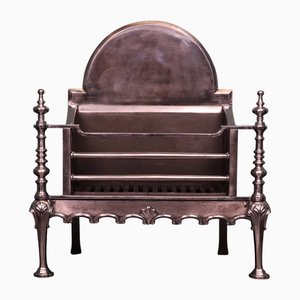 Feuerrost aus poliertem Stahl im Stil von Queen Anne, 1900