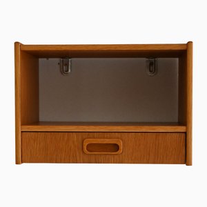 Table de Chevet Murale Scandinave en Chêne, 1960s