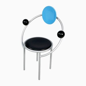 Italienischer Moderner First Chair aus Metall & Holz von Michele De Lucchi, 1983