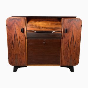 Mobiletto Art Deco per grammofono attribuito a Jindrich Halabala, 1958