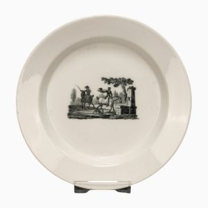 Petite Assiette en Porcelaine Noire de KPM Berlin, 18ème Siècle