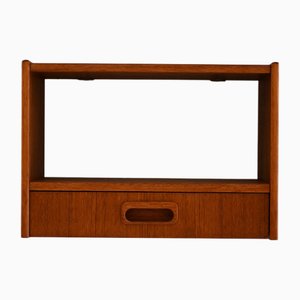 Vintage Scandinavian Wall-Mounted Bedside Table, 1960s