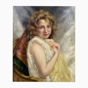 Louis Justin Maurice Perrey, Ritratto di giovane donna, 1800, Olio su tela