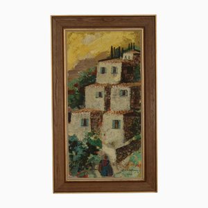 Bertil Wahlberg, Southern Street, 1960er, Öl auf Leinwand, Gerahmt