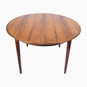 Round Extendable Dining Table in Rosewood by Arne Vodder, 1960s