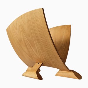 Mid-Century Wood Magazine Rack, 1970s